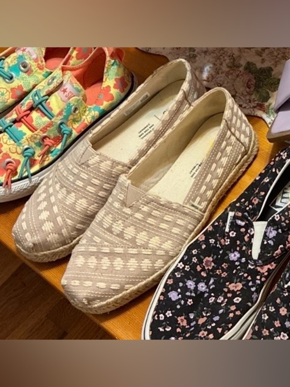 Neutral Woven Slip-On Espadrilles - Women's Casual Shoes